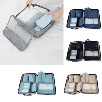 

7 PCS Travel Storage Bag Seven-piece Underwear Finishing Portable Waterproof Bag Travel Luggage Clothes Suitcase