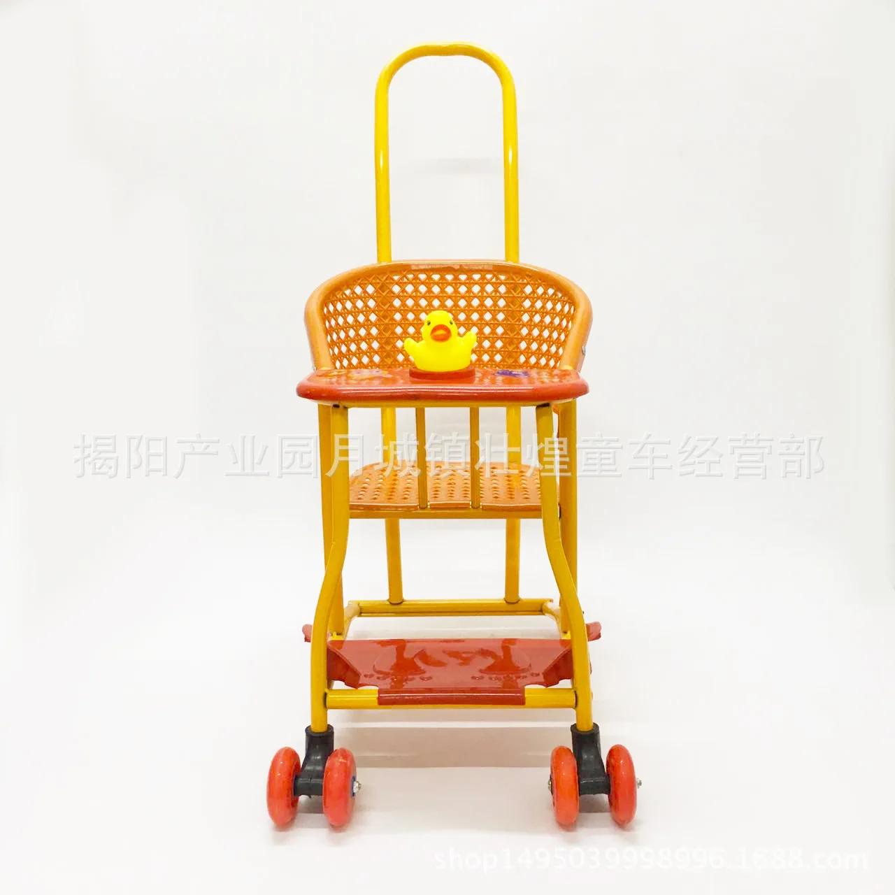 Ultra-lightweight Chinese Traditional Imitation Rattan Baby Stroller Universal Wheel Toddler Trolly