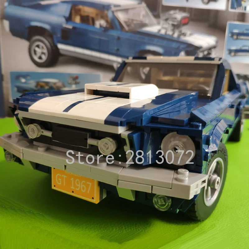 Ceny W magazynie Creator Car Technic Forded Mustanged 21046 21047 G500 Building Blocks kompatybilny 10262 10265 MOC 2465