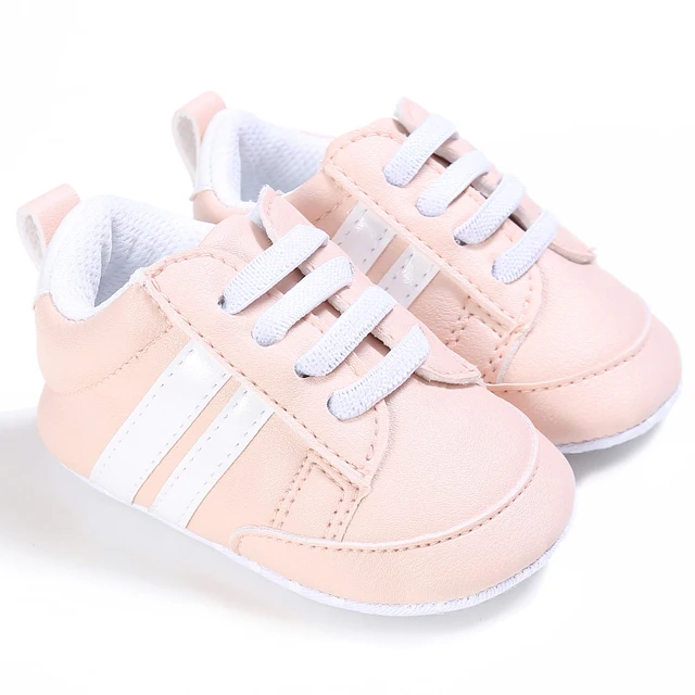 Newborns Fashion Solid Color Casual Shoes Princess Shoes Soft-soled Sneakers 0-18 Months Baby Bed Shoes Baby Walking Shoes B84