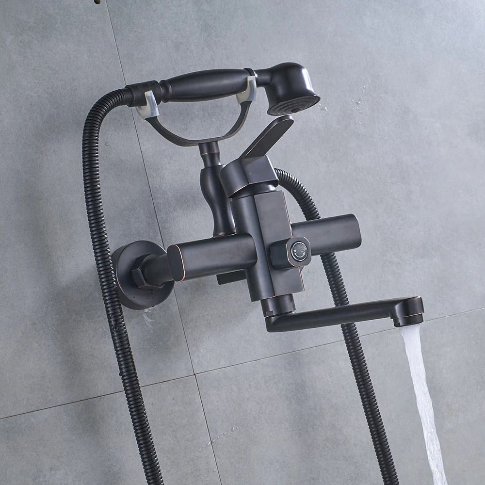 Brushed-Nickle-Bathtub-Faucet-Mixer-Tap-Telephone-Style-With-Sprayer-Hand-Shower-Rotate-Long-Spout-tub (2)