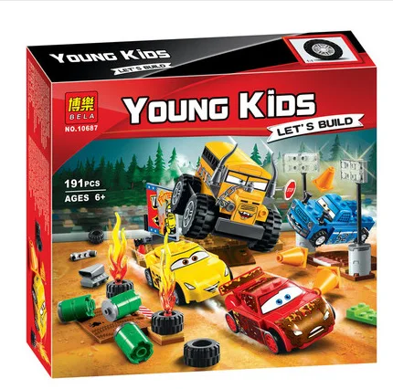 

Bole Car General Mobilization 10744 Thunder Valley Crazy 8 Circle Game Building Blocks Compatible Toy 10687 Boy