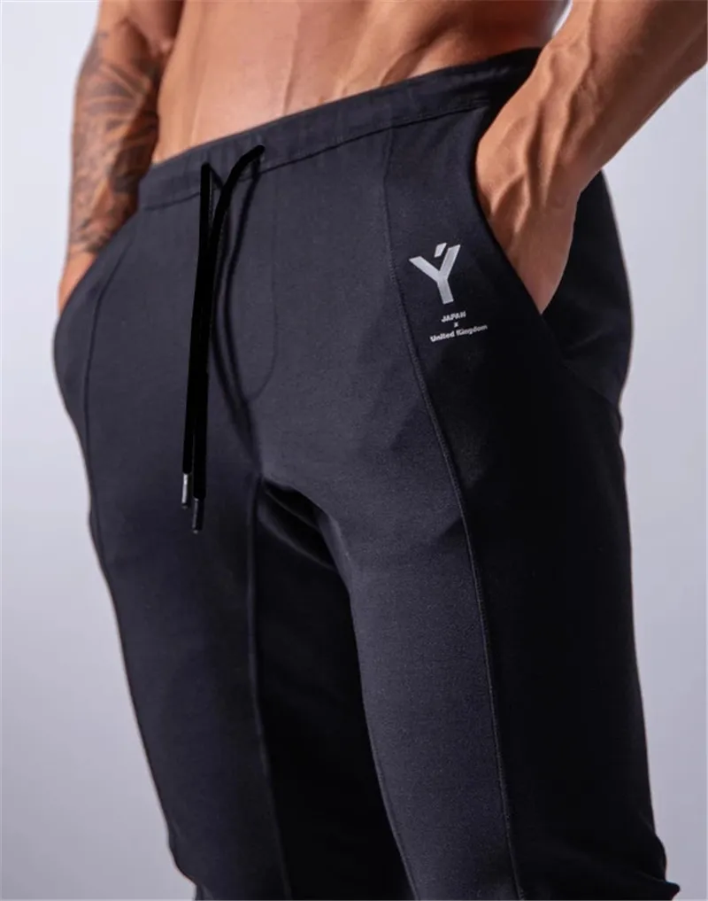 New Jogging Pants Men Sport Sweatpants Running Pants GYM Pants Men Joggers Cotton Trackpants Slim Fit Pants Bodybuilding Trouser black sweatpants