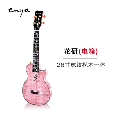 Pink New Enya E6 Thinner Ukulele North European Maple ukelele 26" 23" Hawaii Guitar 4 String mini Guitar Musical Instruments profess - Цвет: Pink