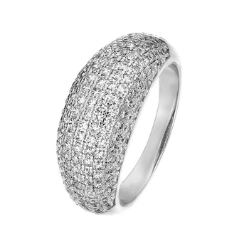 

Кольцо из серебра с фианитами R01013