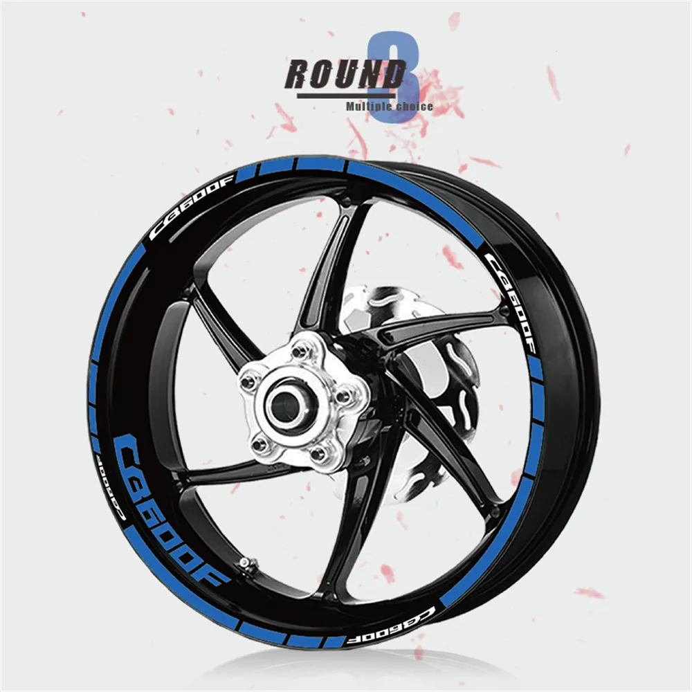 High quality tire decoration stickers motorcycle waterproof wheel stickers reflective stripe stickers for Honda CB600F CB 600F