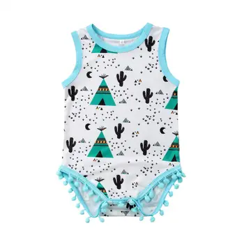 

Pudcoco Summer 2020 Newborn Infant Baby Boy Girl Cactus Bodysuit Kids Tassle One-piece Jumpsuit Outfits Clearance Sale