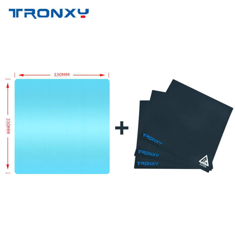Tronxy 3d print er часть 1 шт. алюминиевая пластина+ 3 шт. черная Тепловая бумага 3d принт маскирующая лента термоклеевая наклейка impresora 3d аксессуары