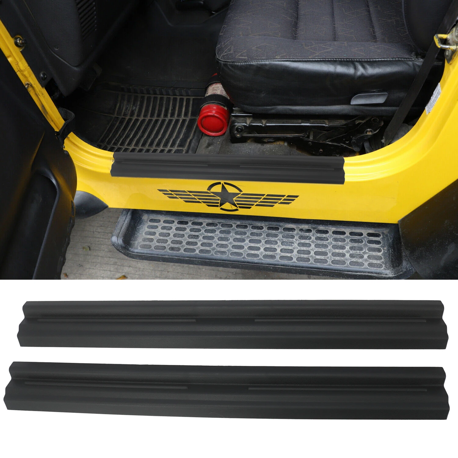 Защитная Накладка на порог для Jeep Wrangler TJ Sport Sahara Rubicon 1997-2006 аксессуары интерьера |