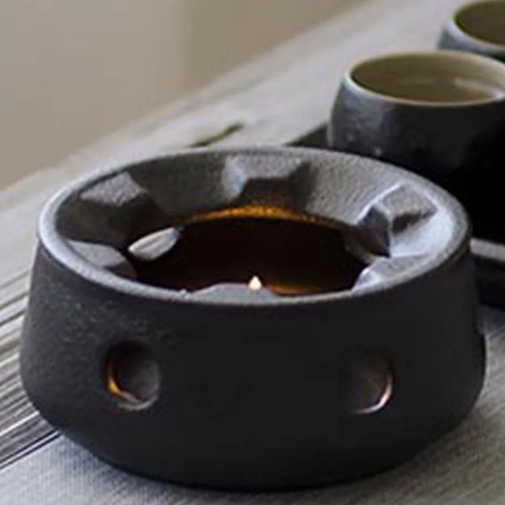 Stand Retro Night Tea Pot Decorative Home Warmer Base Japanese Style Accessories Coffee Milk Ceramic Candle Holder Insulation