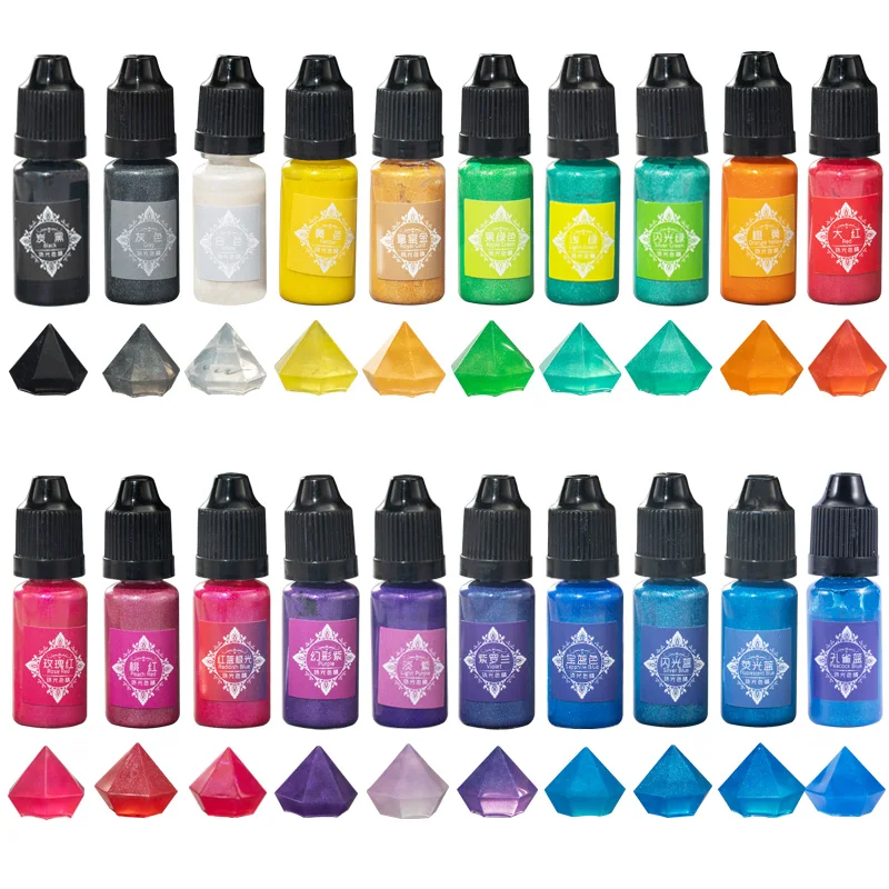 

20 Цвета/комплект эпоксидная смола пигментная жидкость смолы краситель нетоксичные смолы красящее вещество для Смола Искусство ювелирных украшений Hand-Made ремесла