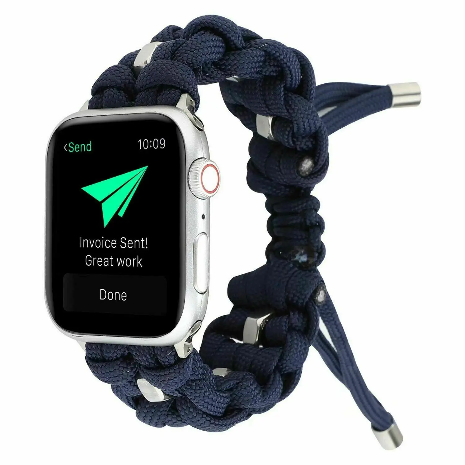 Спортивные часы браслет для Apple Watch Series 5 4 3 2 1 плетеный нейлоновый ремешок iWatch 38 40 42