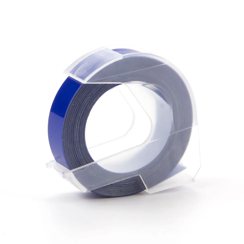 White on Blue Absonic 9 мм Mixcolors Dymo 3D Пластик лента с тиснением для тиснения этикеток ПВХ этикетки Dymo 1610 12965 1880 1540 Motex E101 - Цвет: White on Blue