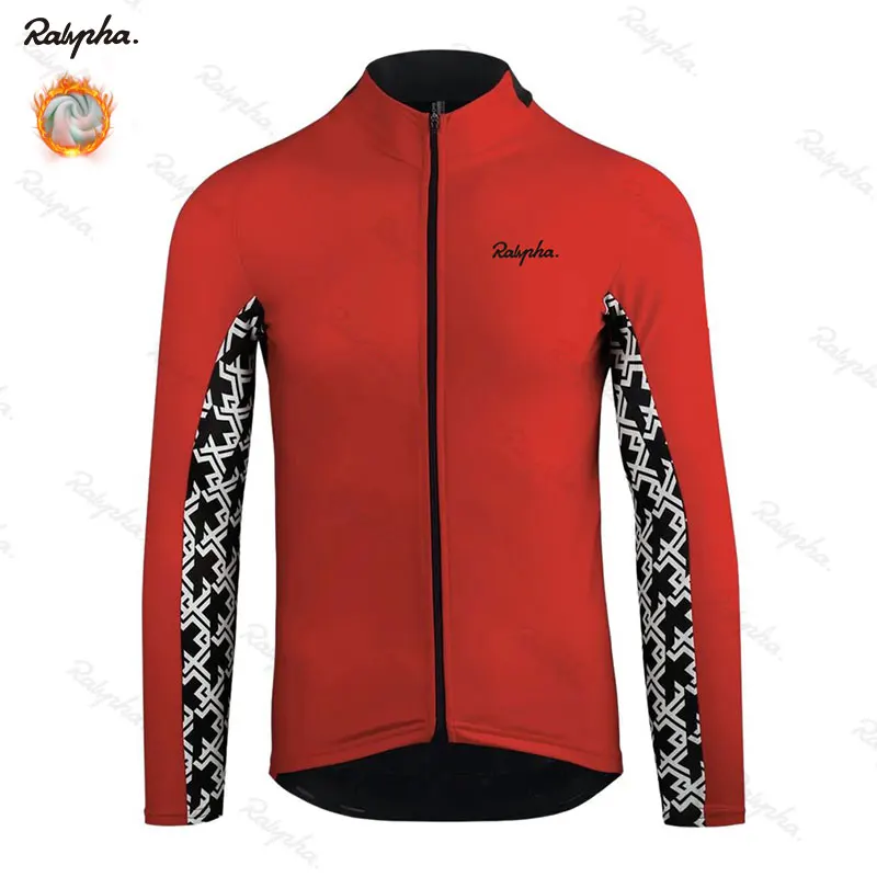 Raphaing Pro Team велосипедная майка мужская зимняя теплая флисовая велосипедная одежда комплект велосипедных штанов MTB Ropa Ciclismo Maillot одежда - Цвет: 7