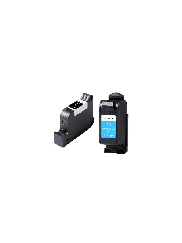 2x совместимый для hp45 чернильные картриджи для 45 51645A(черный) для 78 C6578DN(трехцветный) для 950 950C 960 970C