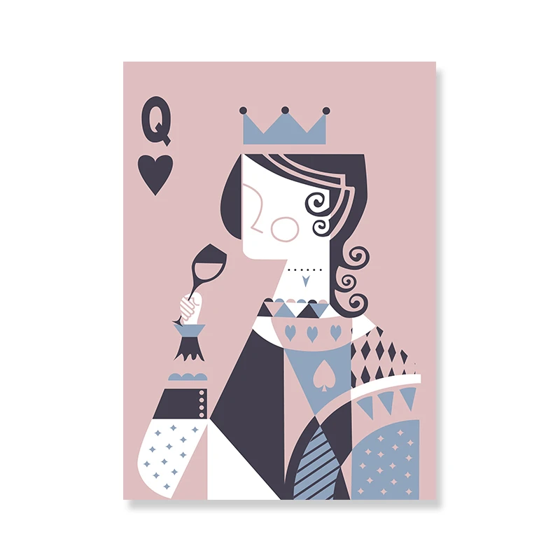 Abstract-Poker-Card-King-Queen-Drinking-Canvas-Painting-Wall-Art-Posters-Print-Gallery-Picture-Living-Room (5)