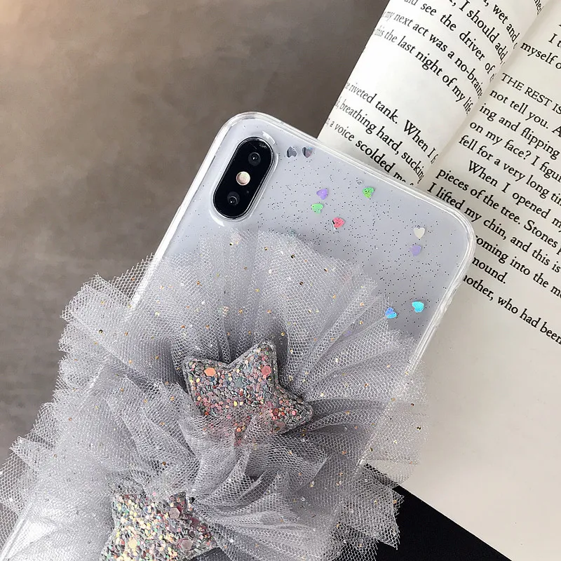 Корейский эпоксидный сетчатый марлевый чехол с цветами для iPhone XS Max XR XS i8 Plus i7 i7 Plus i6 i6s защитный чехол для iPhone 6 Plus