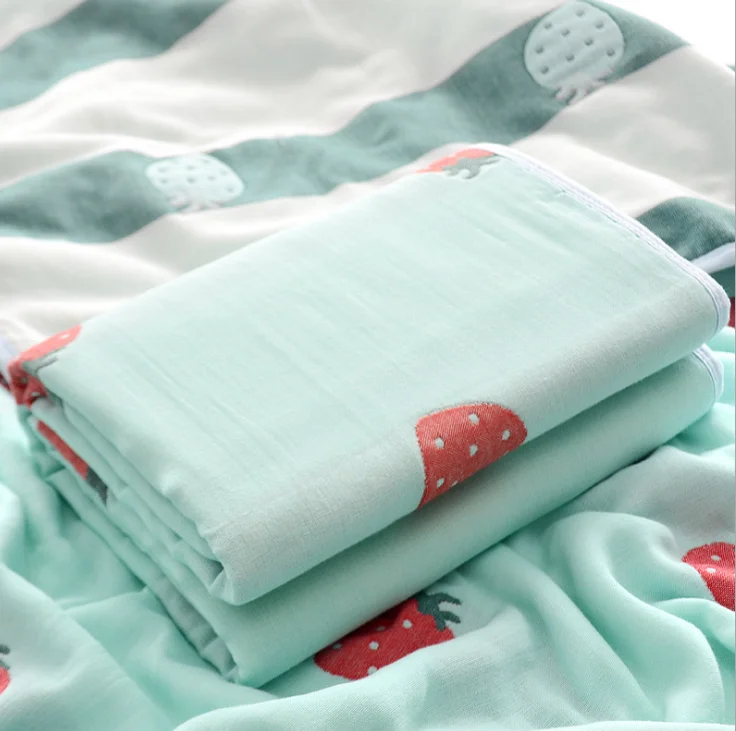 Детское одеяло 110 см муслиновое хлопковое 6 слойное толстое осеннее Пеленальное