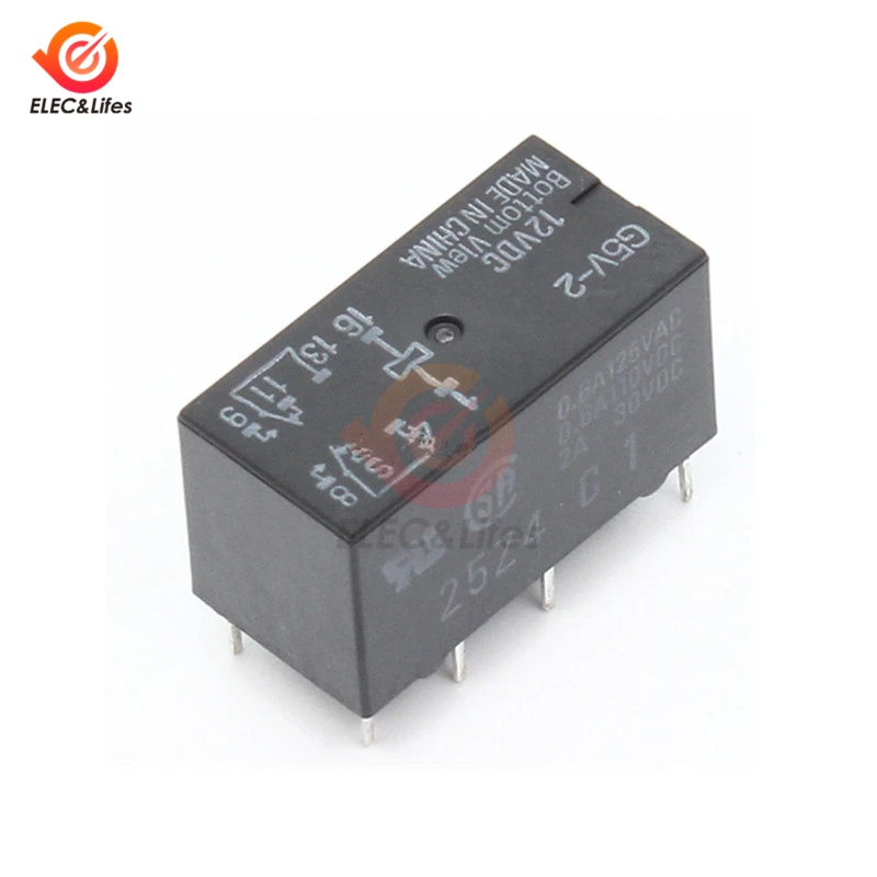 12V реле G5V-2-12VDC 2A Сигнальное реле 8PIN для Omron Реле DIP-8