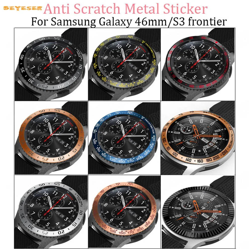 Циферблат часов ободок кольцо для Samsung Gear S3 Frontier/Galaxy Watch 46mm Стайлинг чехол клей