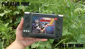 شراء وحدة تحكم ألعاب صغيرة 5 بوصات IPS شاشة 32 جيجا لوحة أم PS2 معدلة بدون راسبيري Pi غير محاكي عصا تحكم مزدوجة