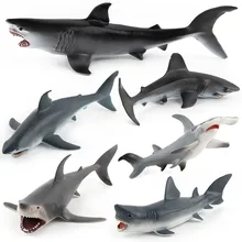 Пересекающаяся граница Имитация животных морские организмы игрушка животное сцена большая белая акула-молот Синяя Акула коллекция De