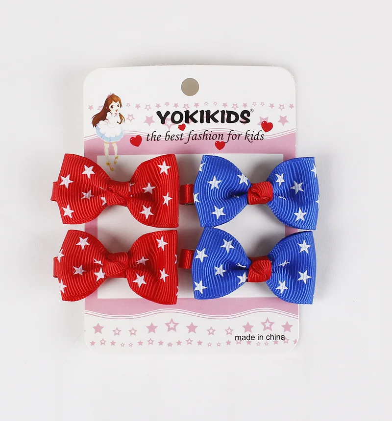 4 шт./лот дизайн Grosgrain Baby Маленький бант шпильки для волос для девочек аксессуары для детей заколки для волос мини головные уборы - Цвет: Q24