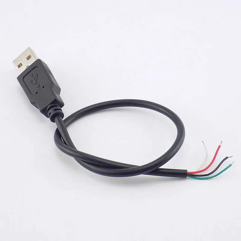 0,3/1/2 M DIY Micro USB A входящий штекер 4 Pin кабель для передачи данных, кабель разъем удлинителя Питание адаптер для usb-вентилятор устройств K08
