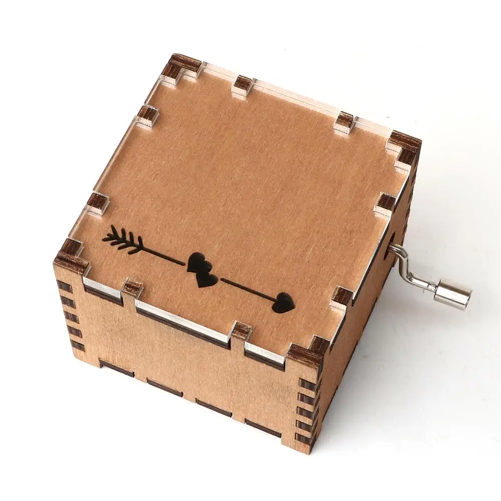 Y-Wooden Hand-Cranked Musical Boxes Acrylic Music Boxes Love Theme Musical Box For Lover Christmas Gift Birthday Gift