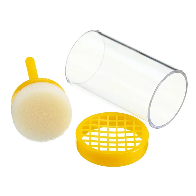 1 Állítsa Be A Műanyag Queen Méhek Jelölését Ketrec És Jelölő Tolljelző Palack Dugattyúval - Image 2