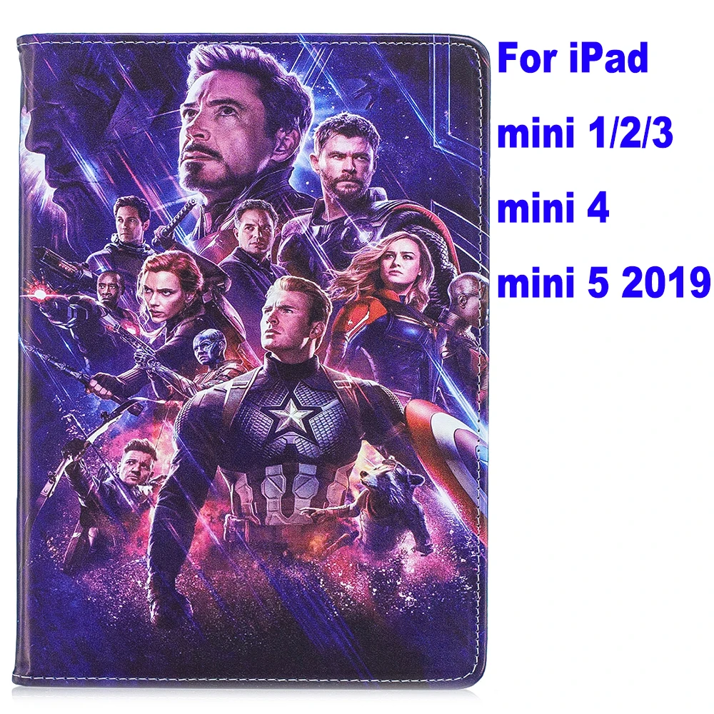 as photo Чехол для ipad 4 air 2 ipad 9,7 ipad mini 1/2/3/4/5 Pro Movie Marvel Мстители эндгейм Тор стенд coque capa Cover - Цвет: as photo