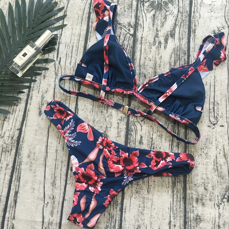 Floral Bikinis Women Sexy Swimsuit Printed Swimwear Women Biquinis Set Summer Bathing Suit Triangle Bikini Brazilian Swim Wear Floral Bikinis Women Sexy Swimsuit Printed Swimwear Women Biquinis Set Summer Bathing Suit Triangle Bikini Brazilian Swim Wear