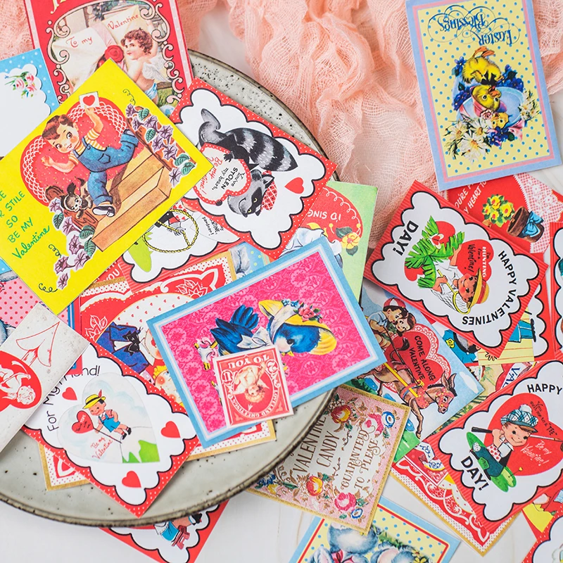 Square Creative Girls Stickers Junk Journal Planner Stickers Scrapbooking Vintage Decorative Sticker DIY Craft Photo Albums