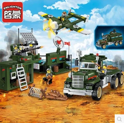 

ENLIGHTEN Military Series China Mobile Combat Car Small Particles Assembled Building Blocks Children'S Educational Early Childho