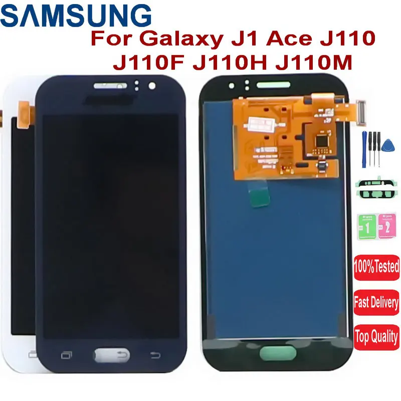 100% протестированный ЖК-дисплей для Samsung Galaxy J1 Ace J110 J110F J110H J110M сенсорный экран