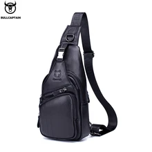 BULLCAPTAIN натуральная кожа, мужская сумка-мессенджер, повседневная сумка через плечо, модная мужская сумка, Мужская нагрудная сумка, мужская сумка через плечо