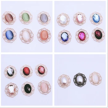 

10pcs/lot Bling Pearl Opal Stone Jewelry Making Hair clips Bracelet Earring Accessories Handmade DIY Crafts Material Decoration