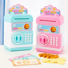 

Realistic Mini ATMes Piggy Bank Save Box Coin Cash Model Children Pretend Play Toy