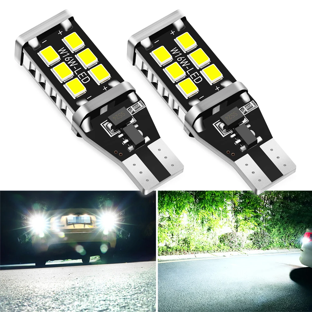 2pcs T15 W16W 921 912 T16 Super Bright 1200Lm 4014 SMD LED Canbus No OBC Error Car Backup Reserve Lights Bulb Tail Lamp | Автомобили и