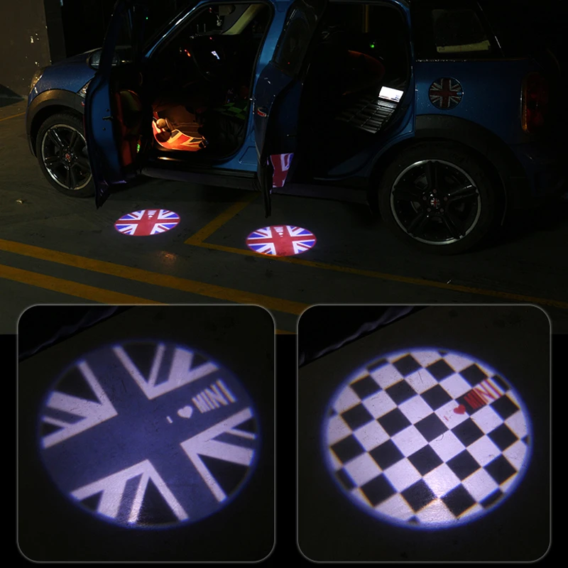 2 шт. Автомобильные светодиодные лампы для дверей Mini Cooper One S JCW R50 R53 R60 F55 F56 F60 R55 R57 R58