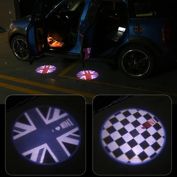 

2x Car Door Welcome Light For Mini Cooper One S JCW R50 R53 R60 F55 F56 F60 R55 R57 R58 R59 R52 R61 F54 LED Logo Projector Lamp