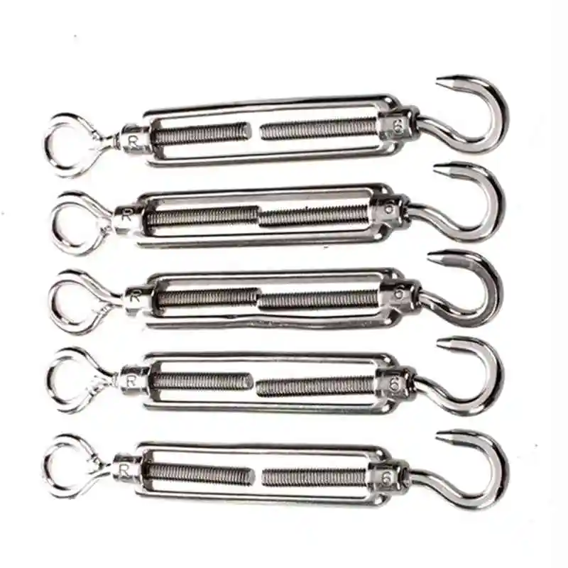 5 pieces M6 stainless steel hook eye clamp lock screw(silver