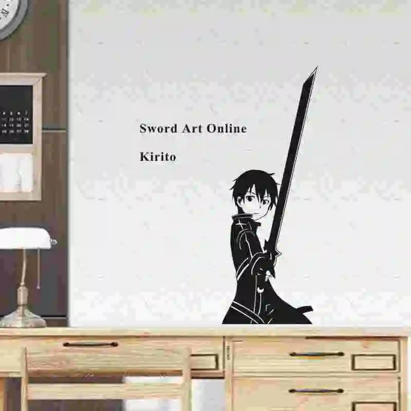 Художественная Наклейка на стену с изображением меча онлайн Виниловая наклейка s