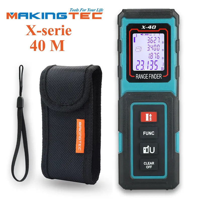 MAKINGTEC Laser Distance Meter Laser Rangefinder 40M 60M100M Digital Measure Tape Electronic Roulette Trena Metro Measuring Tape