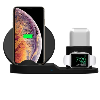 

Qi Wireless Charger For iPhone Xs Max XR X 8 10W Fast Charging Pad For Smasung S9 Charging Dock For iWatch 4 3 2 1 for Airpods