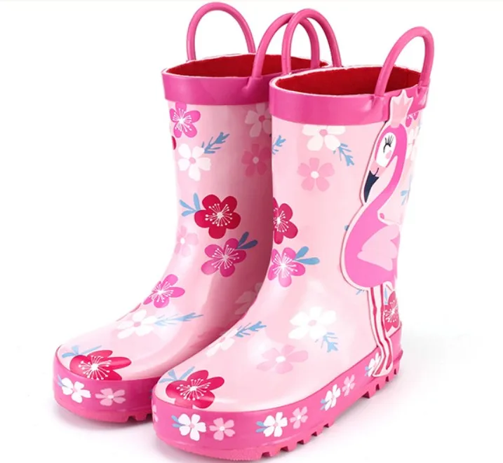 Maggie's Walker/Модные непромокаемые сапоги; женские сапоги на высокой платформе с Фламинго; непромокаемые сапоги; повседневная обувь из водонепроницаемого материала; непромокаемые Size35-40
