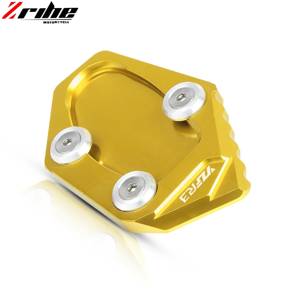 Для Yamaha YZF R3 YZF-R3 Мотоцикл CNC алюминиевый удлинитель подставки для ног накладка увеличитель боковой стойки YZF R3 логотип