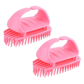 

2pcs Silicone Shampoo Hair Brush Massage Brush Head Cleaning Massage for Home