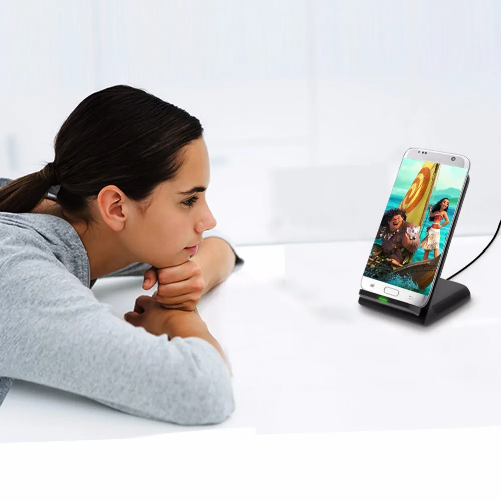  Qi Wireless Charger+Type-C Receive connector for Motorola Moto X4 2017 Fast Charging Dock Stand Des