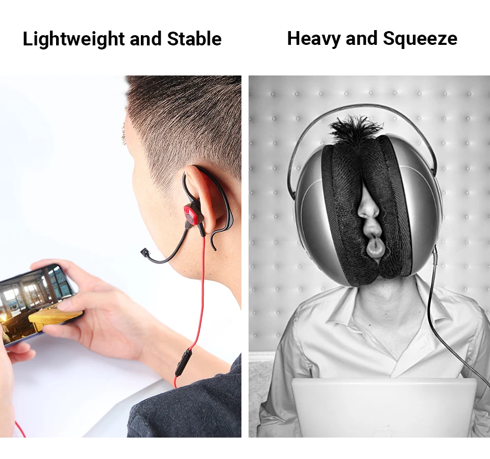 Langsdom G100X Gaming Earphone Headphones With Mic Stereo PUBG Headset Gamer auriculares fone de ouvido for Phone PS4 Switch